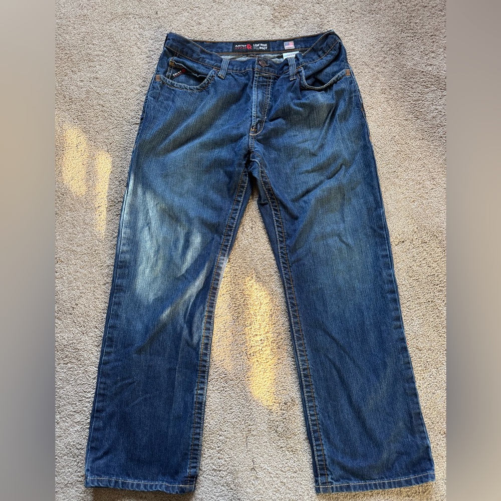 Ariat Men's FR Relaxed Jeans - Dark Blue Denim